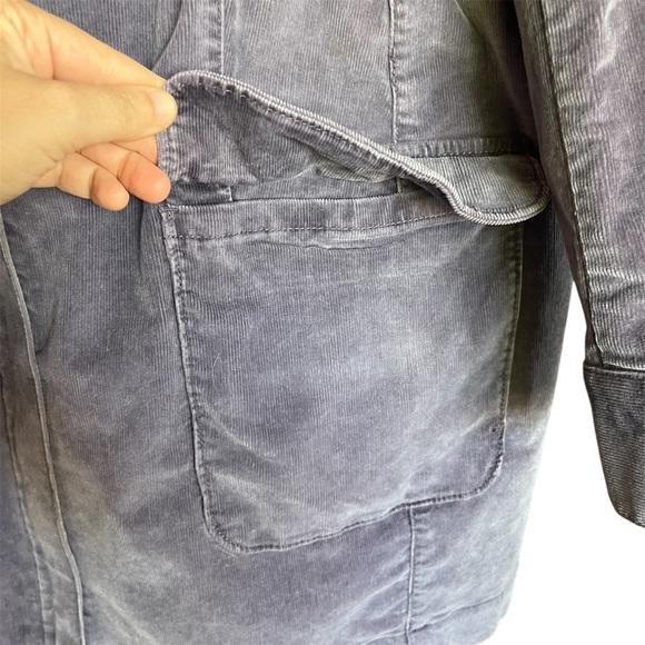 J. Jill Women’s Purple Corduroy Utility Barn Chore Stretch Jacket - Picture 2 of 12